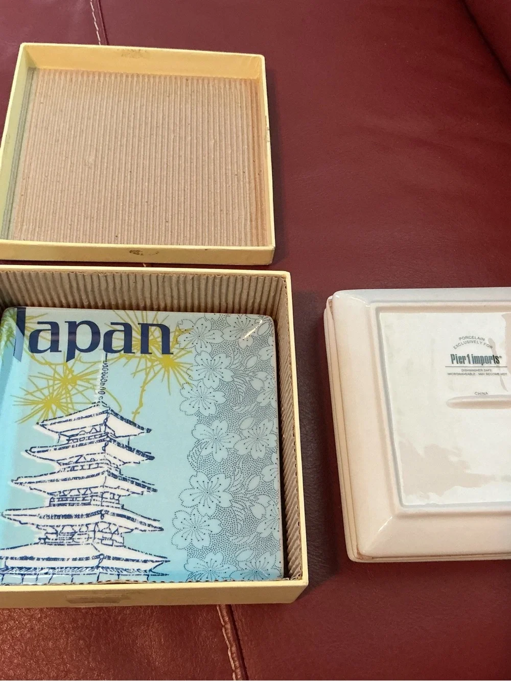Pier 1 Multicolored Asian City Decorative Plate Set